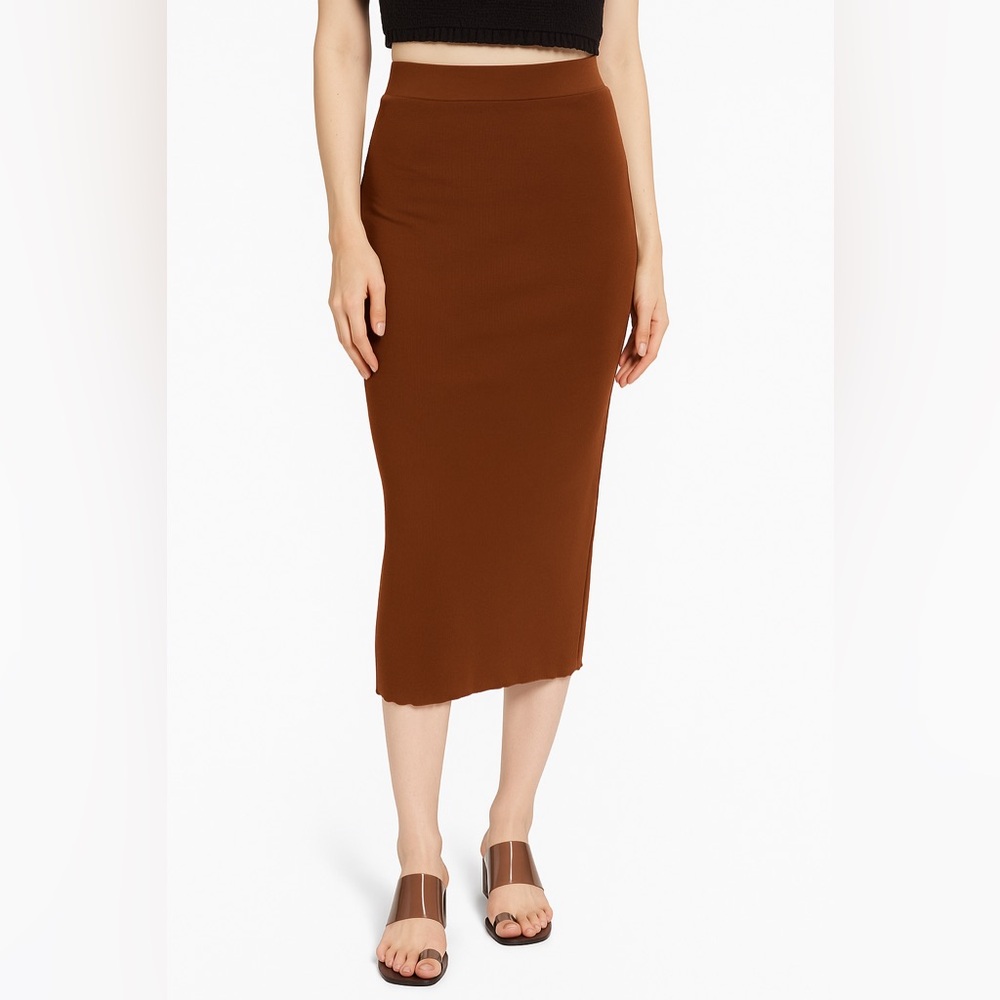 SWEET ROMEO Brown Midi Skirt size XL